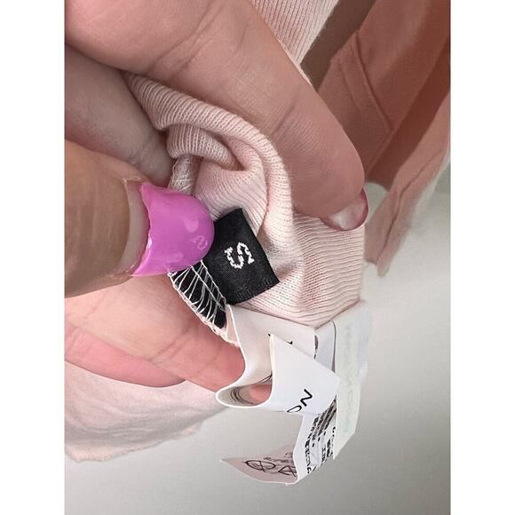 Compagnia Italiana Beaded Sequin Roundneck Top Cotton Pale Pink Women's Sz Small - Picture 9 of 10